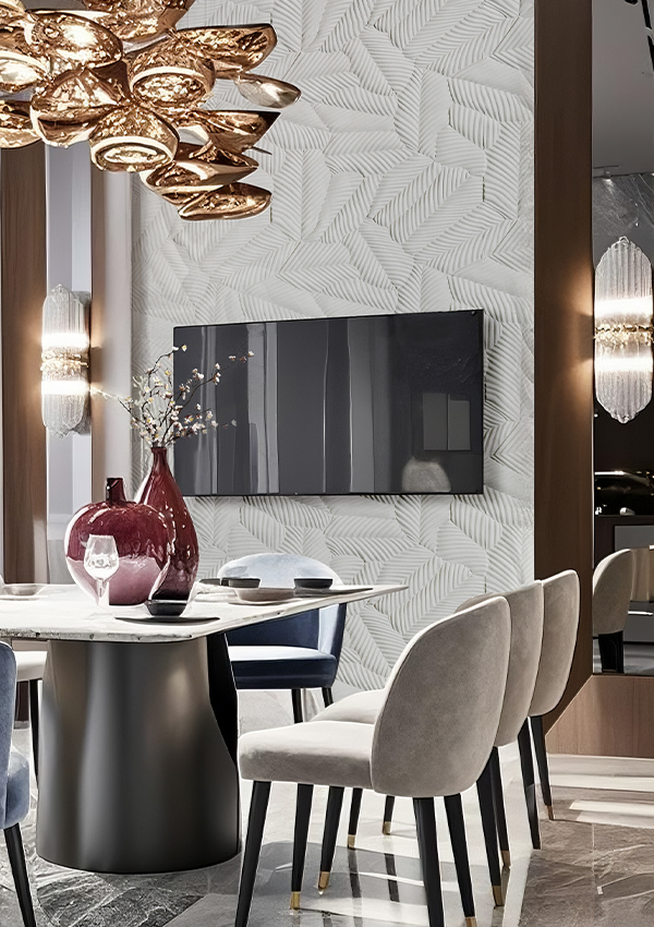 Tấm ốp tường đá mềm dẻo họa tiết lá chuối
